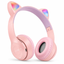 Wireless Cat Ear Headphones Bluetooth 5.0 Pink for Kids and Teens