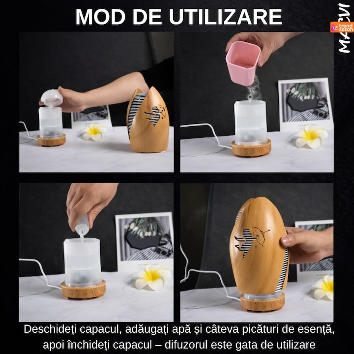 Difuzor Uleiuri Esențiale Elegant cu LED 7 Culori — Relaxare Instantanee 🌿💖 Secondary image
