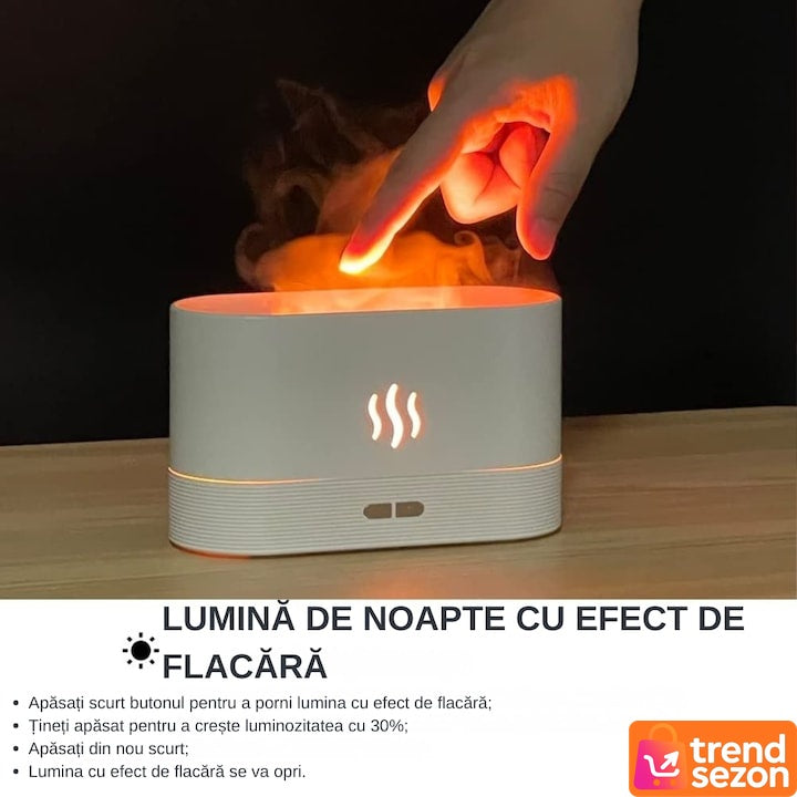 Difuzor Aromaterapie cu Efect de Flacără și Umidificator - Atmosferă Liniștitoare 🕯️✨ Secondary image