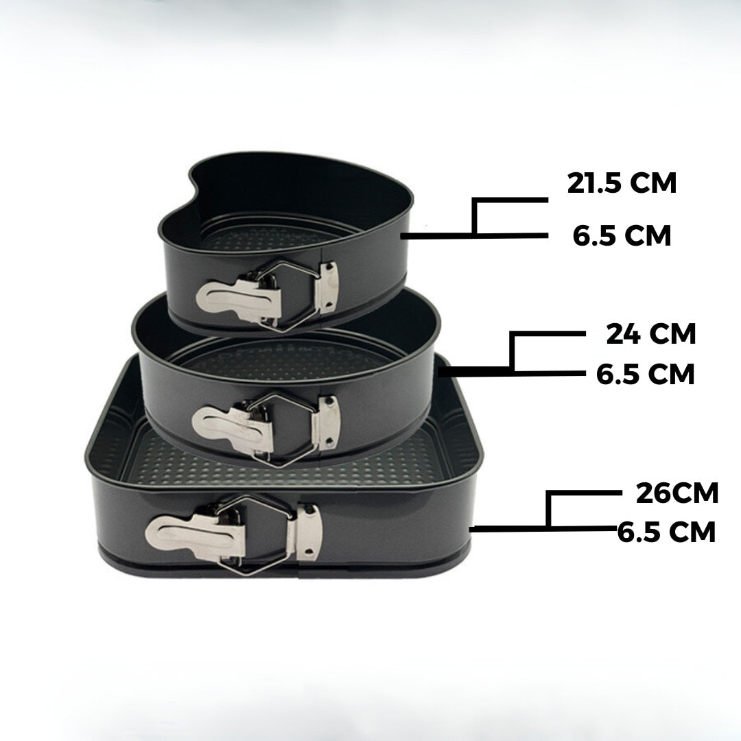 Set 3 Tavi pentru Copt din Metal cu Diverse Forme — Patiserie de Vis 🍰✨ Secondary image