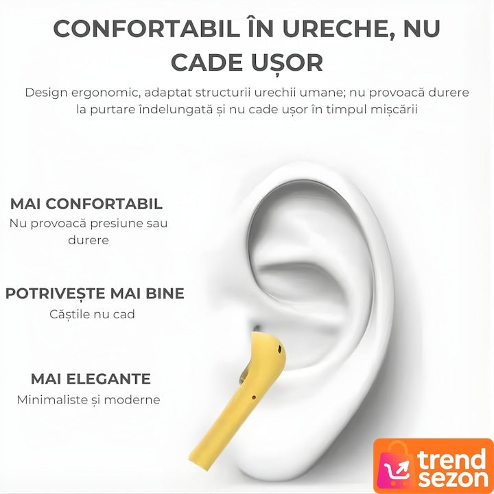 Căști Wireless Bluetooth 5.0 cu Control Tactil — Sunet HiFi Premium 🎶✨ Secondary image