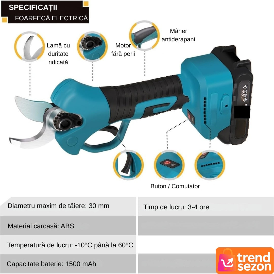 Foarfecă Electrică pentru Grădinărit 48V cu 2 Baterii — Tăiere Rapidă și Preciză 🌱✂️ Secondary image