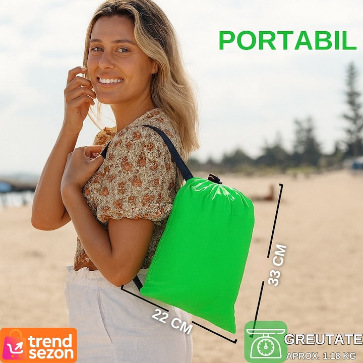 Saltea Gonflabilă Tip Șezlong Verde — Umflare Rapidă Fără Pompa! 🌞🌿 Secondary image