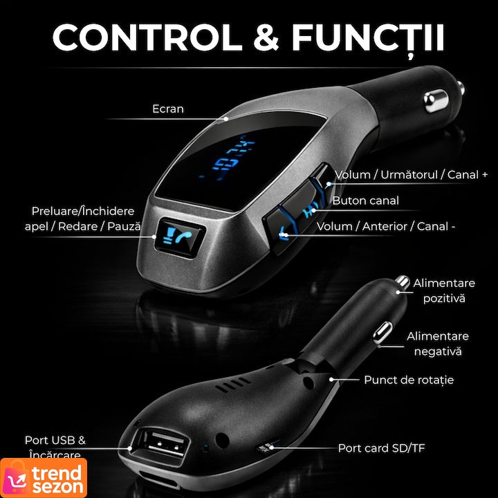 Kit Auto Modulator FM și Bluetooth cu Handsfree — Sunet Perfect în Mașină 🎶🚗 Secondary image