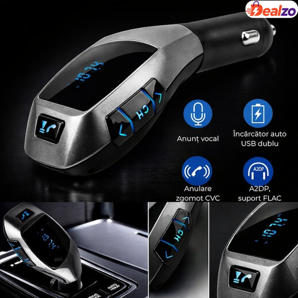 Modulator FM Bluetooth Auto cu Funcție Handsfree — Conectivitate Rapidă 🚗🎶