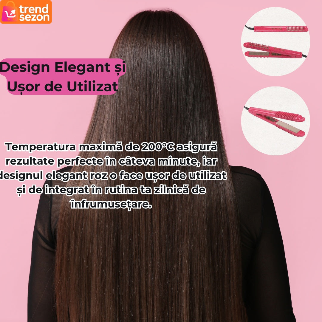 Placă de Îndreptat Părul cu Plăci Ceramice — Estompează Frizza Rapid 💕✨ Secondary image