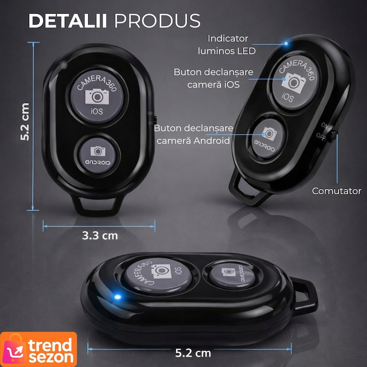 Telecomandă Selfie Bluetooth Universală — Cumpără-ți Amintiri Fără Limite! 📸✨ Secondary image