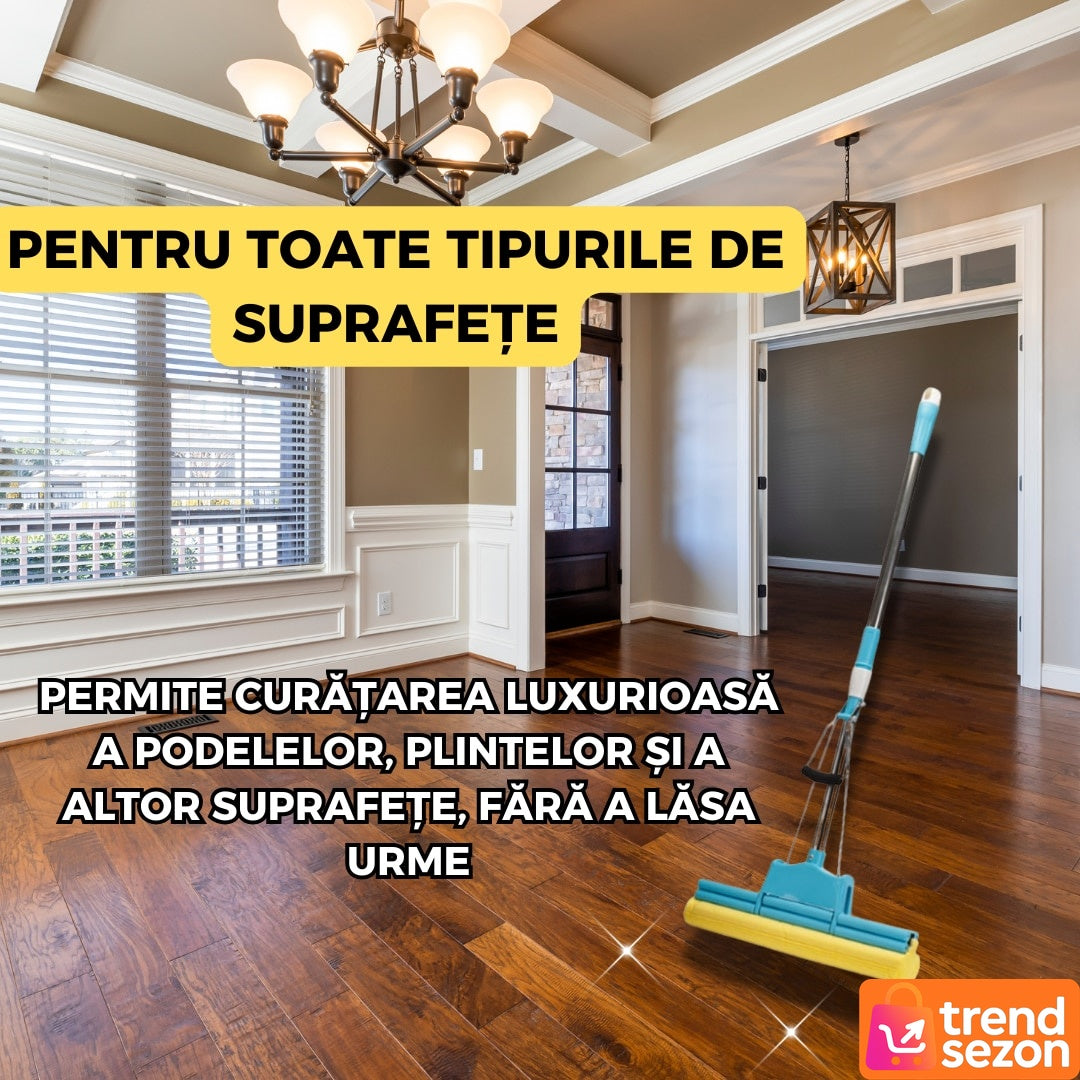 Mop cu Storcător și Coată Telescopică 88-105 cm — Curățare Rapidă și Eficientă 💦✨ Secondary image