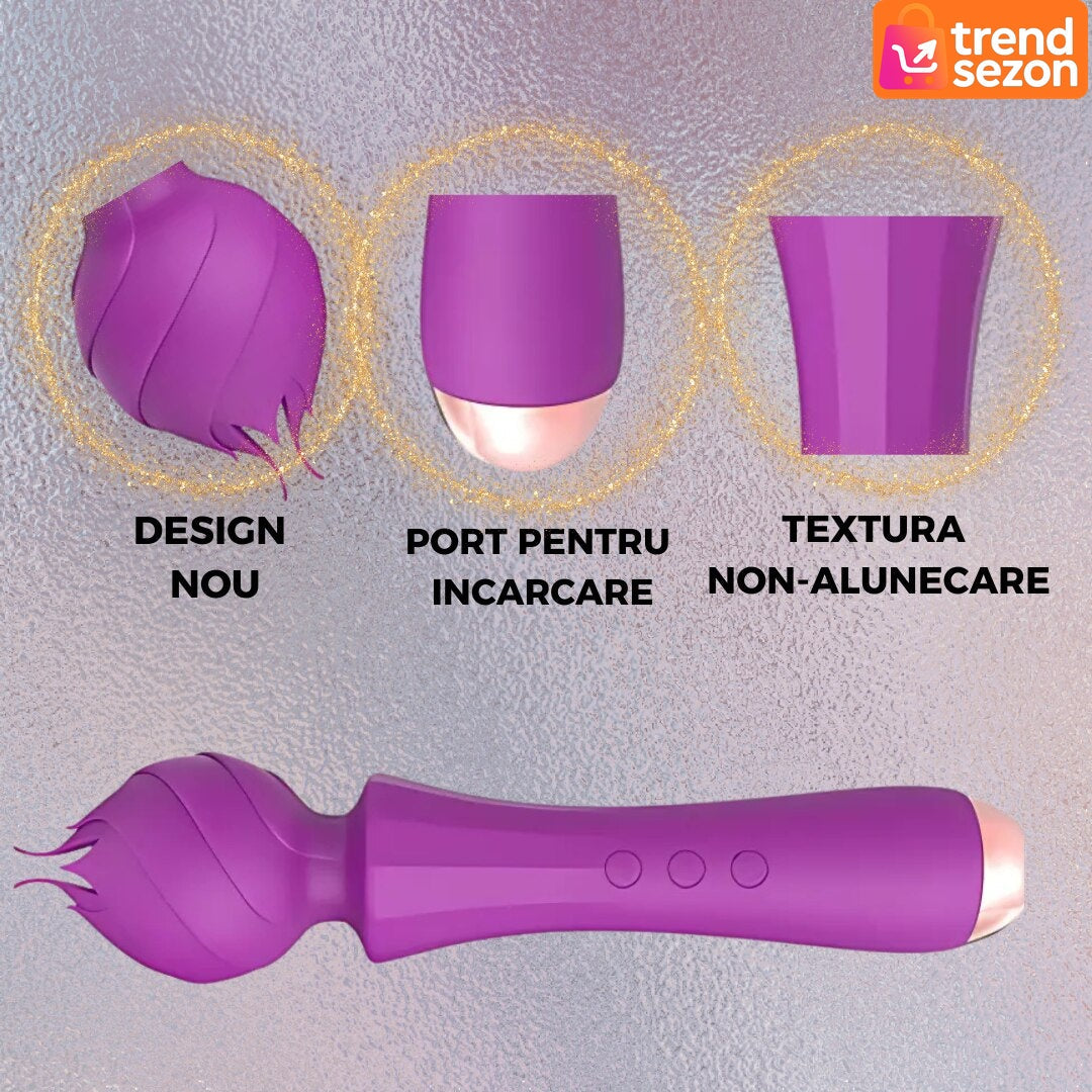 Vibrator Tip Bagheta din Silicon Sofisticat — Plăcere Intensă 💜✨ Secondary image