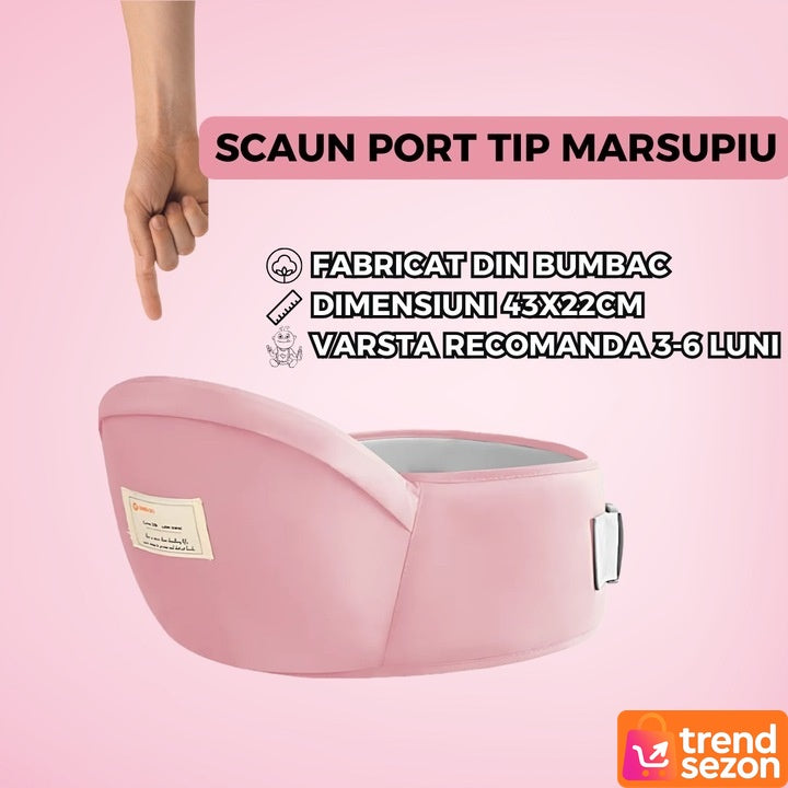 Suport Bebe Tip Marsupiu Ergonomic cu Centură pentru Talie — Confort Maxim 🎀👶 Secondary image