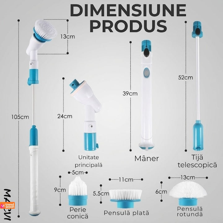 Perie Electrică de Curățare cu 3 Capete Interșanjabile — Curățare Fără Efort 🌟🧼 Secondary image