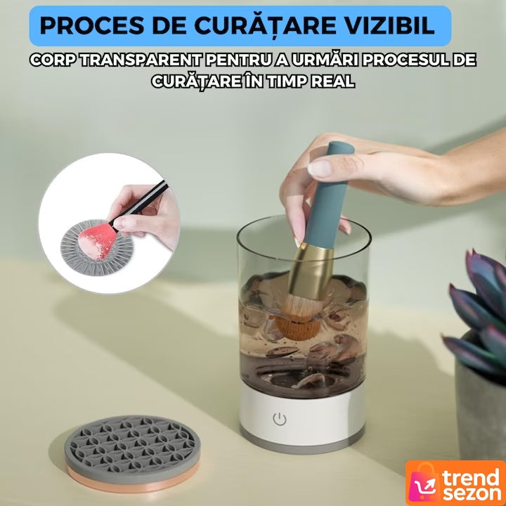 Dispozitiv Automat de Curățare Pensule Machiaj Ultrasonic — Curățare Rapidă și Eficientă ✨🖌️ Secondary image