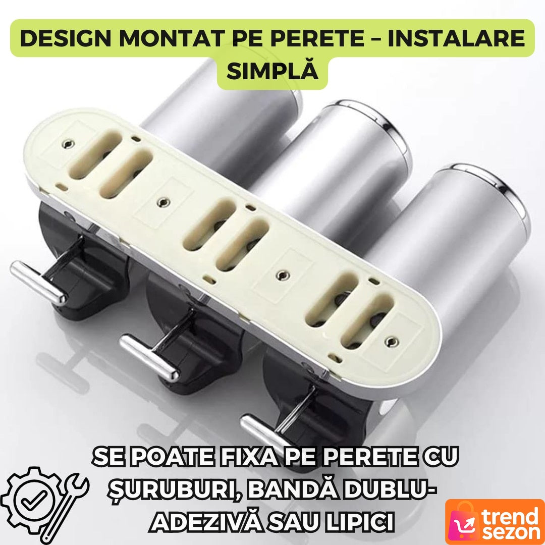 Dispenser 3 în 1 pentru Sapun, Şampon și Balsam — Organizare Elegantă în Baie! 🛁✨ Secondary image