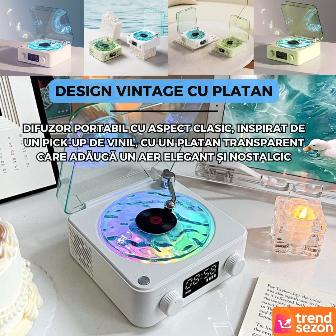 Boxă Bluetooth Retro cu Lumini Ambientale — Relaxare și Stil 🎶✨ Secondary image