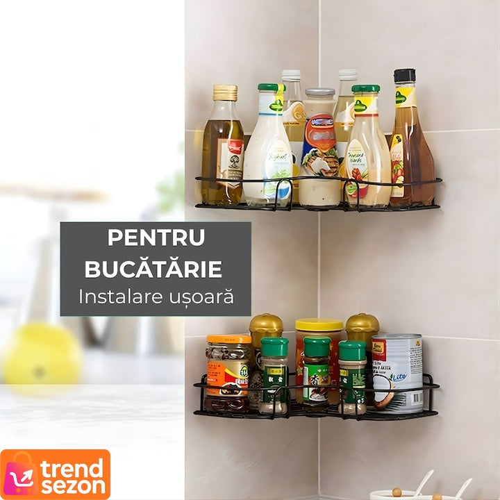 Suport de Duș Triunghiular din Metal Negru — Organizare Practică 🌟🛁 Secondary image