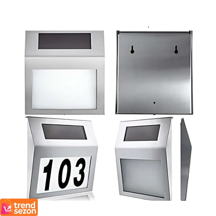 Placă Număr Casă cu Iluminare Solară LED — Vizibilitate Nocturnă 🔆🌙 Secondary image