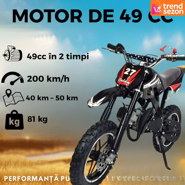 Motocicletă Cross pentru Copii 49cc cu Roti Groase — Aventură pe Teren Accidentat 🏍️✨ Secondary image