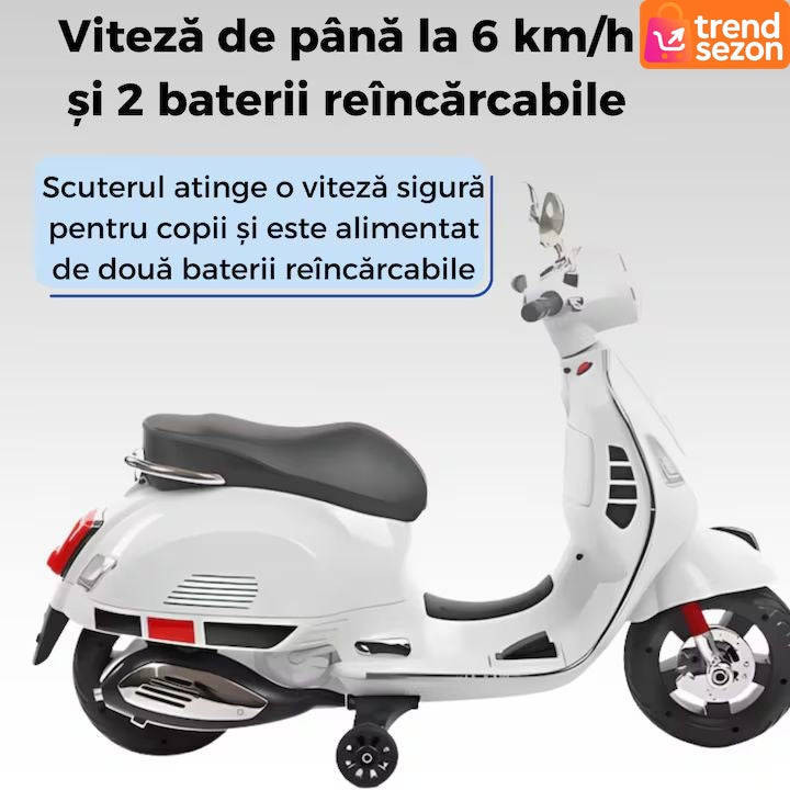 Scuter Electric Vespa pentru Copii 3-8 Ani — Distracție pe Rânduri! 🛵✨ Secondary image