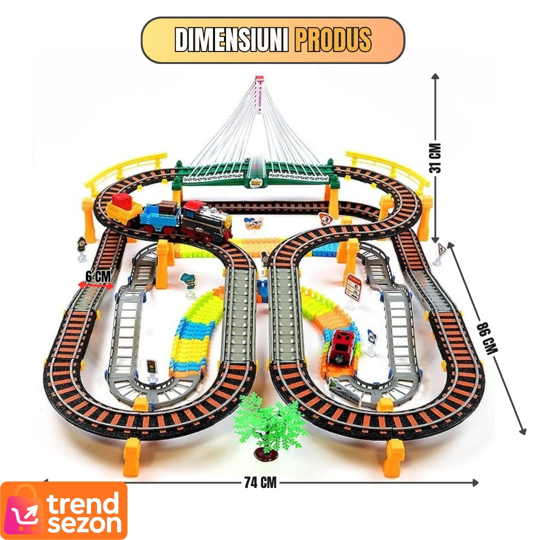 Circuit Interactiv 2 in 1 XXL cu Trenuleț și Mașinuta — Distracție Fără Limită 🚂🚗 Secondary image