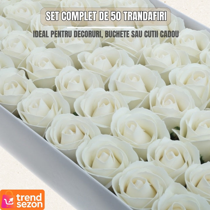 Set 50 Trandafiri din Săpun Parfumat, 5x5 cm — Eleganță și Rafinament 🌹✨ Secondary image