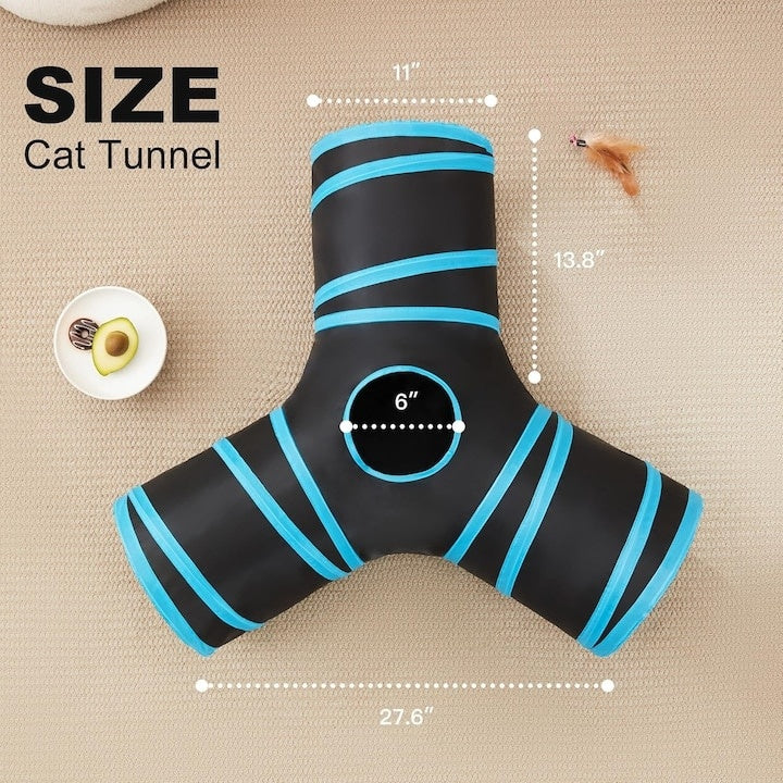 Tunel Pliabil pentru Pisici cu Clopotei — Distracție nelimitată! 🐾🎉 Secondary image