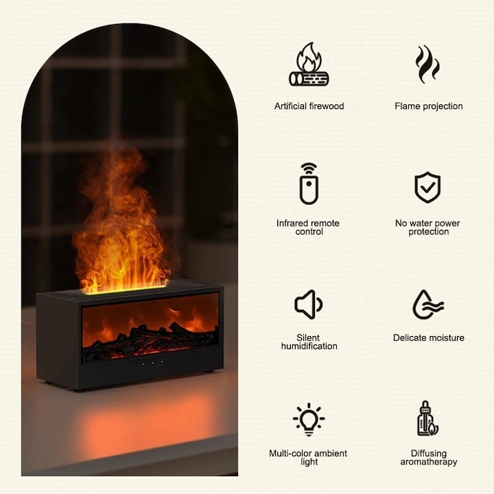 Umidificator 3D cu Efect de Flacără și Aromaterapie — Relaxare Instantanee 🔥💖 Secondary image