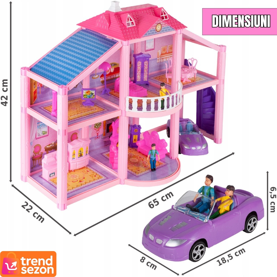 Casă pentru Păpuși cu 2 Etaje și Accesorii Colorate — Univers de Distracție! 🏠✨ Secondary image