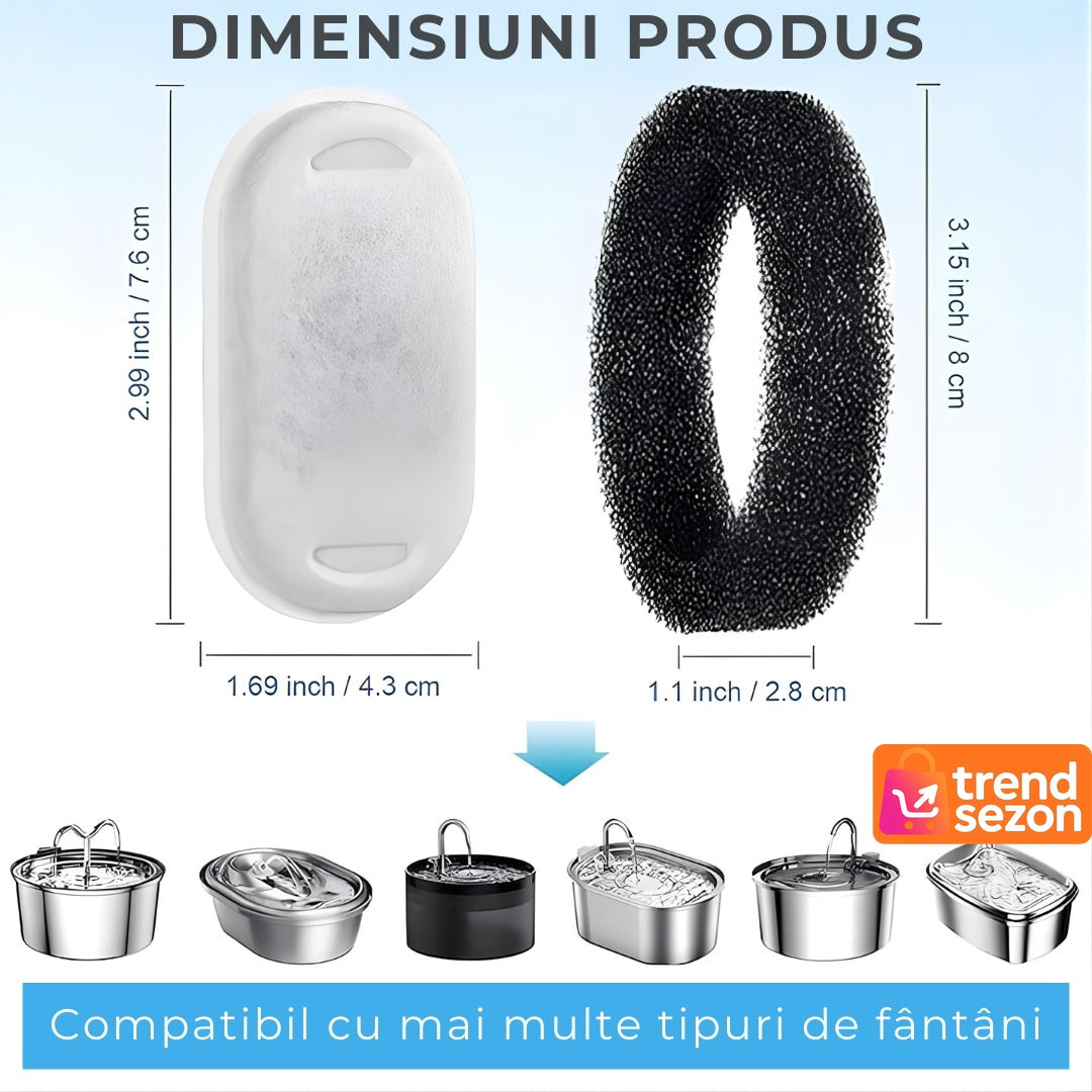 Set 4 Filtre pentru Dispenser Apă Automatic — Apă Întotdeauna Proaspătă 💧🐾 Secondary image