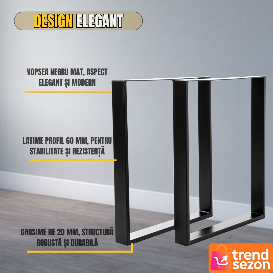 Set 2 Picioare Metalice pentru Masă, Design Industrial Modern — Stabilitate Maximă 🏗️✨ Secondary image