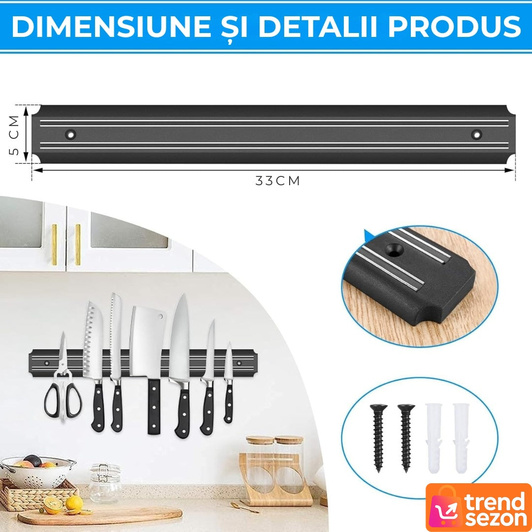 Suport Magnetic pentru Ustensile de Bucătărie 33x5cm — Organizare Eficientă 🍴✨ Secondary image