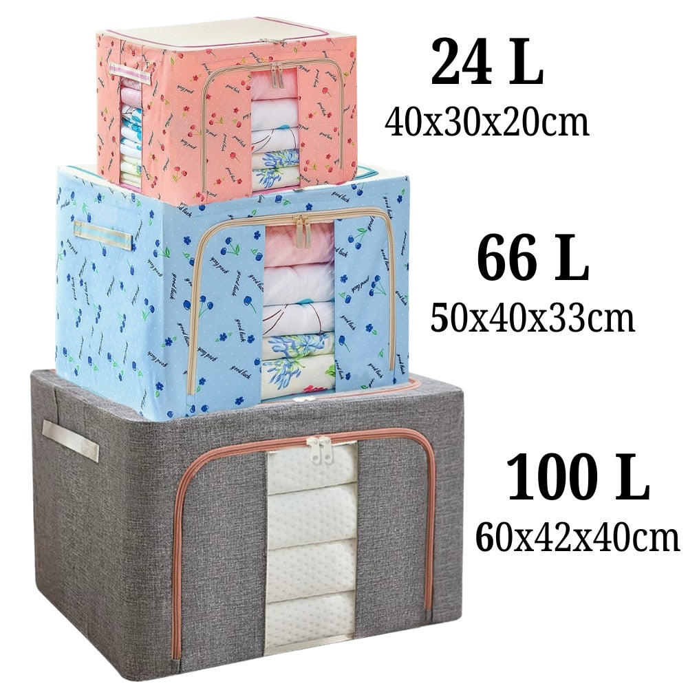 Cutie De Depozitare Pliabilă 66L din Material Textil — Organizare Eficientă! 📦✨ Secondary image