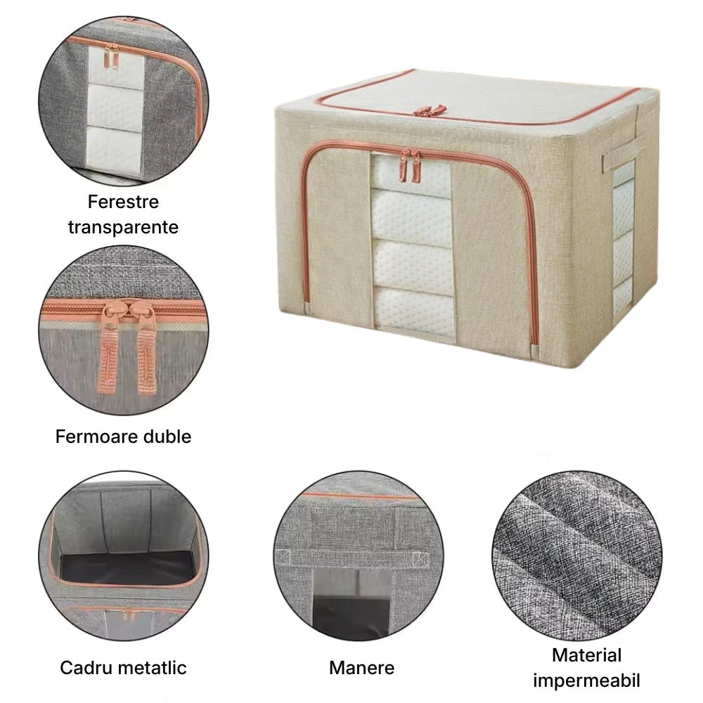 Cutie de Depozitare Pliabilă 100 Litri cu Panou Transparent — Spațiu Ordonăt! 🧺✨ Secondary image