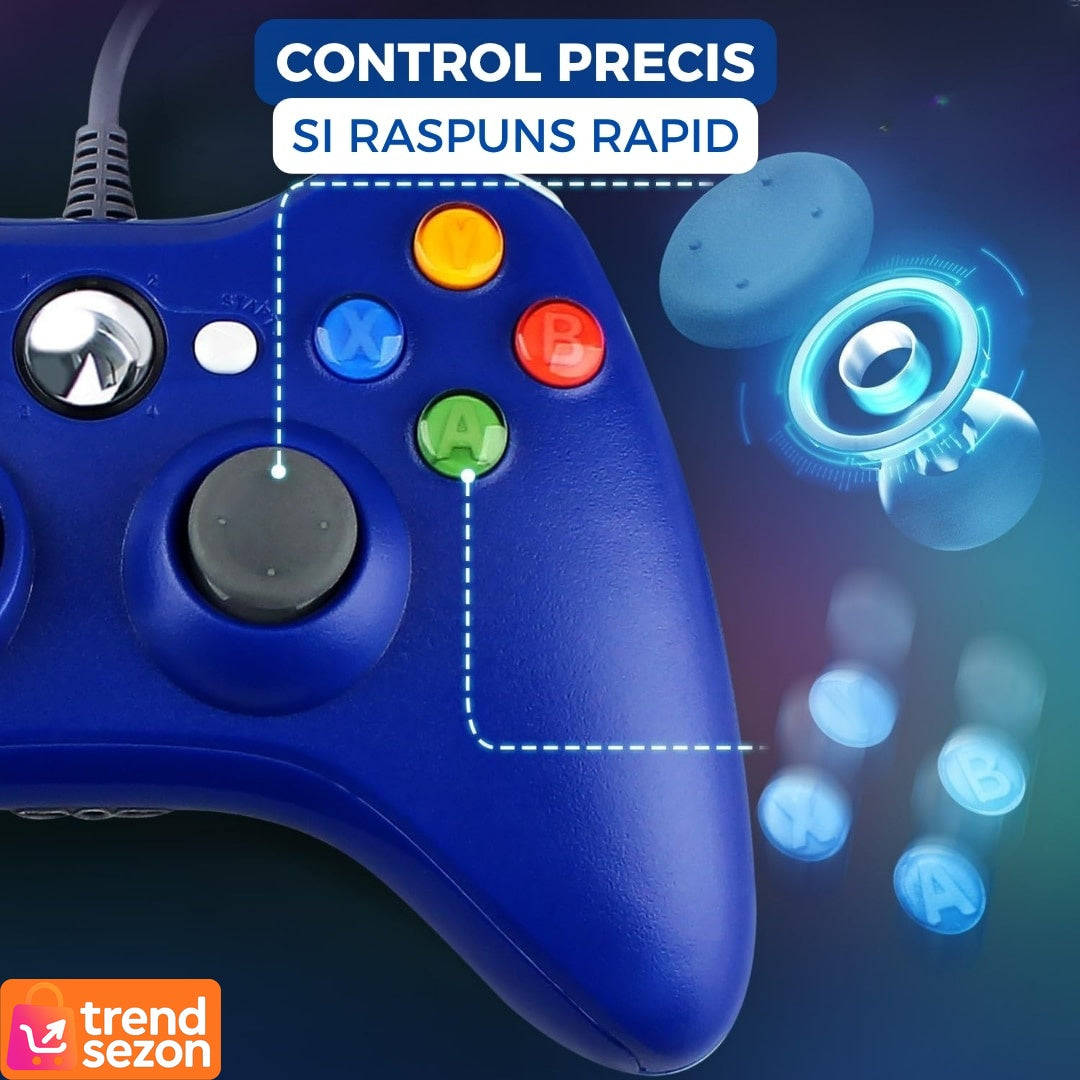 Controller Gaming USB cu Vibratii Realiste pentru PC si Xbox 360 — Control Precise 🎮✨ Secondary image