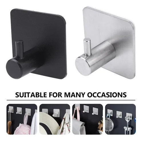 Set 4 Cuiere Perete din Oțel Inoxidabil — Montaj Fără Gaurire 🛠️✨ Secondary image