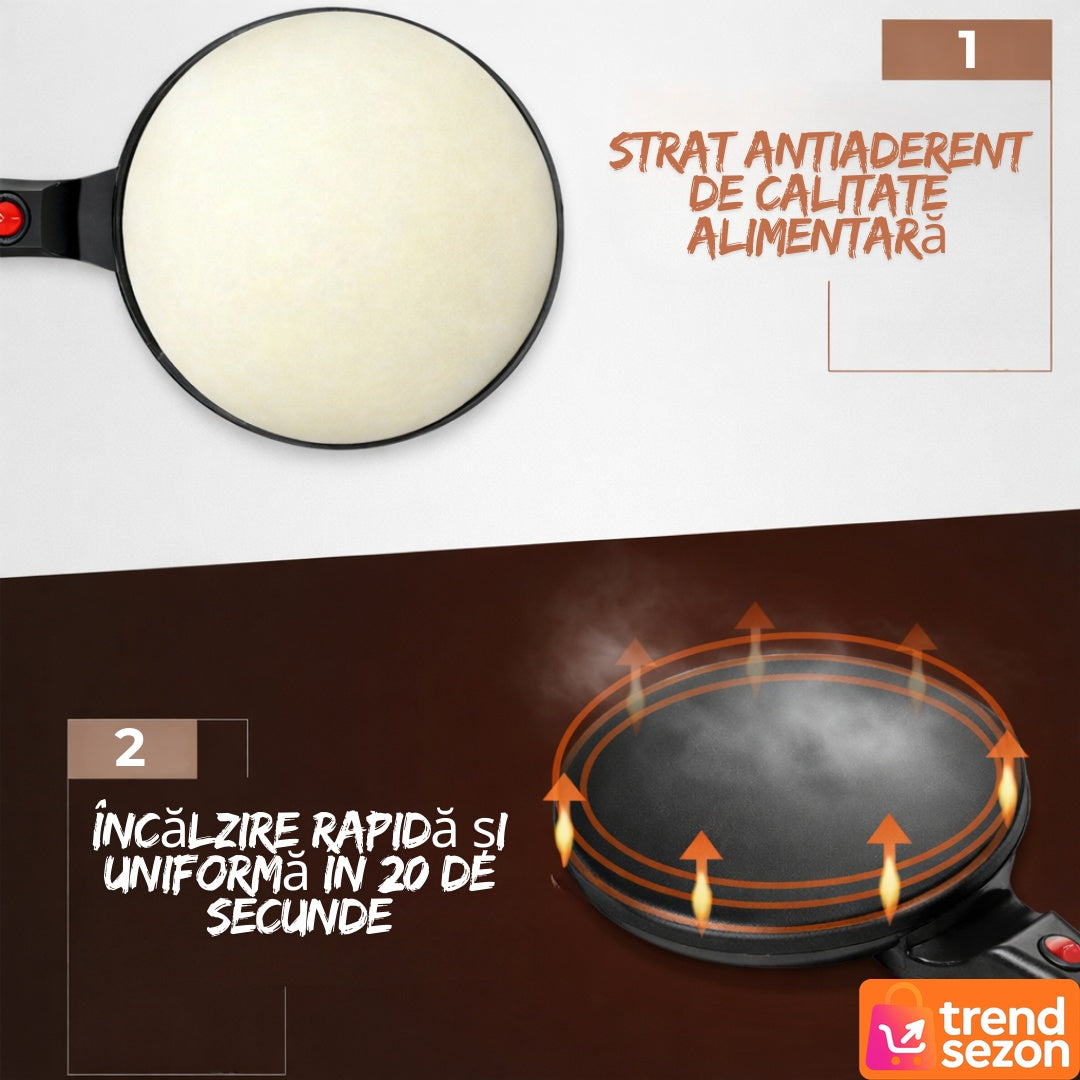 Tigaie Electrică pentru Clătite Antiaderentă 600W — Preparare Fără Ulei! 🥞✨ Secondary image