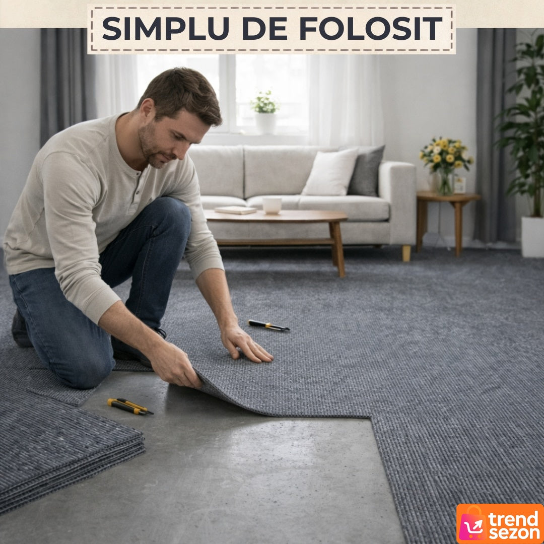 Mocheta Autoadezivă pentru Scări 60×60 cm — Montaj Rapid și Confort ✨🛠️ Secondary image