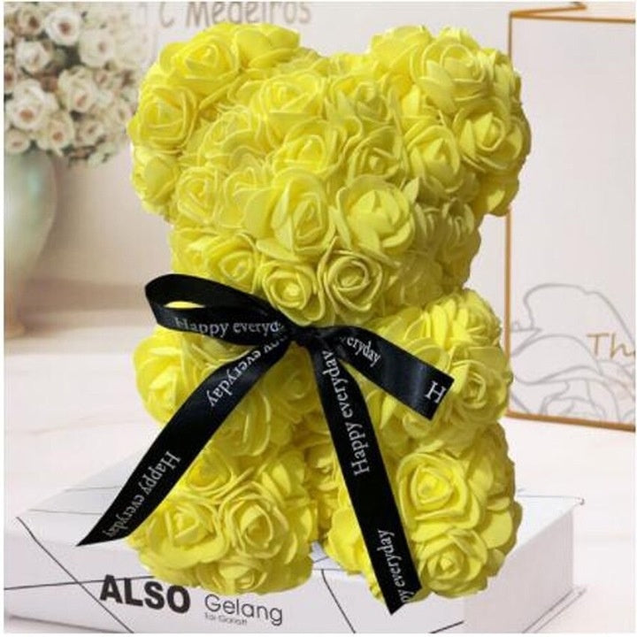 Ursuleț Decorativ cu Trandafiri din Spumă EVA 24 cm — Cadou Romantic 🐻🌹 Secondary image