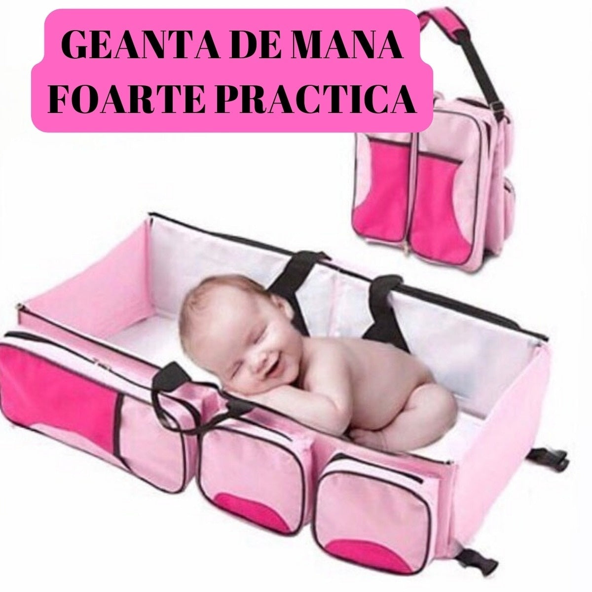 Geantă Maternitate Multifuncțională 2 în 1 — Confort și Organizare pentru Bebeluși 🌸👶 Secondary image