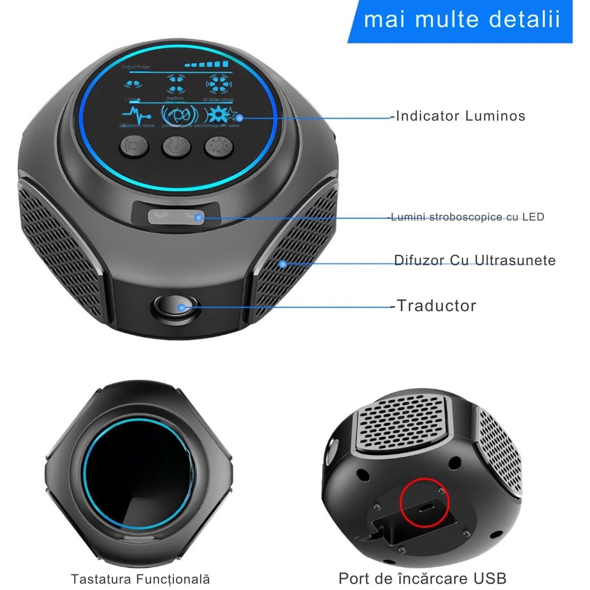 Dispozitiv Ultrasonic Anti Daunatori cu Acoperire 300 m² — Eficiență Fără Chimicale 🦟🚫 Secondary image