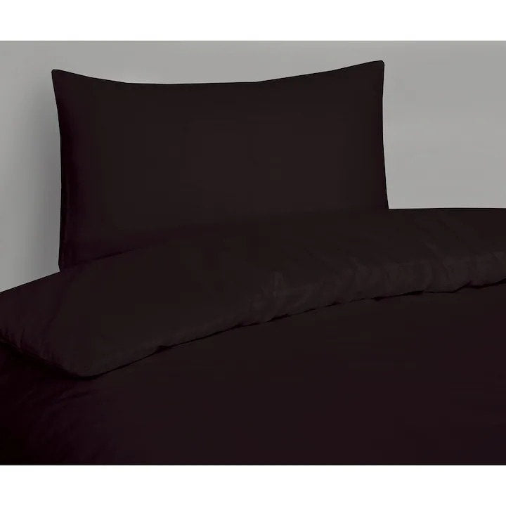 Lenjerie de Pat Satinată 3 Piese pentru 2 Persoane, Negru Elegant — Confort Maxim 🛏️🌙 Secondary image