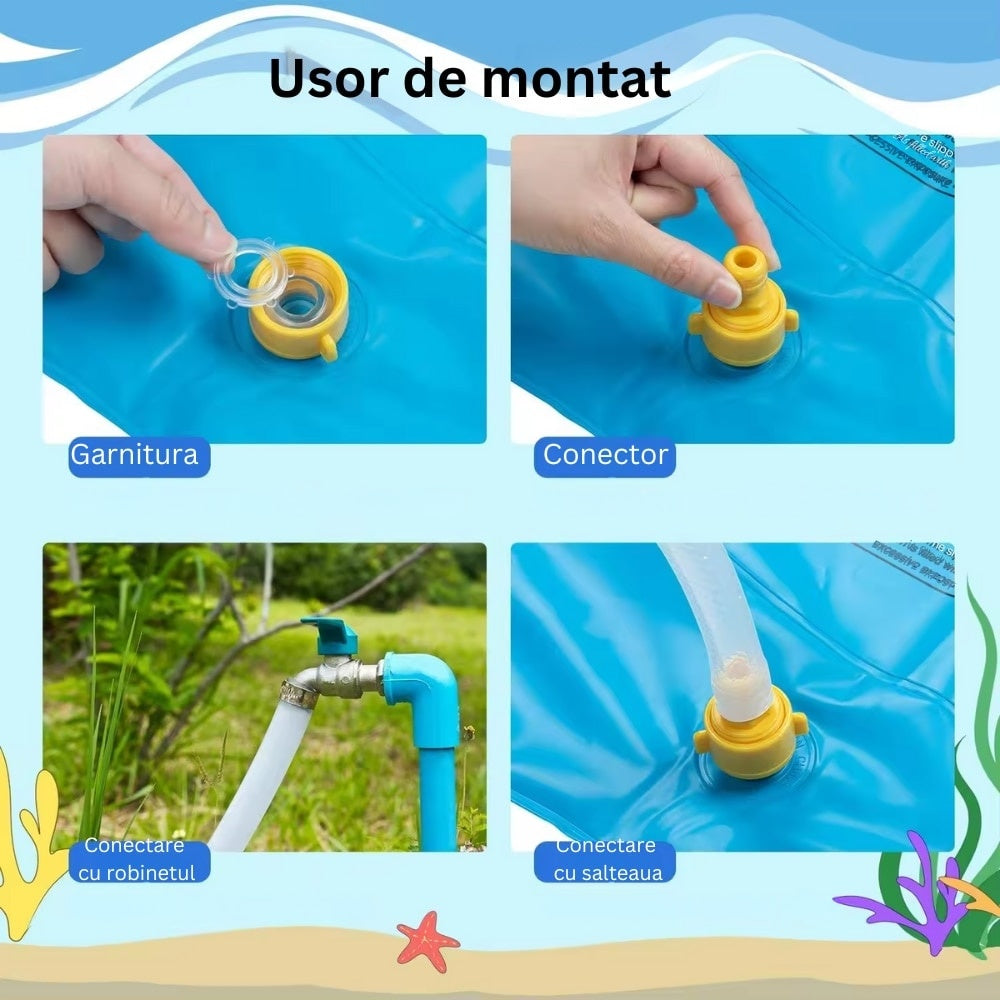 Piscina Tip Covoraș cu Pulverizare Apă 100 cm — Distracție Ușoară pentru Copii 💦☀️ Secondary image