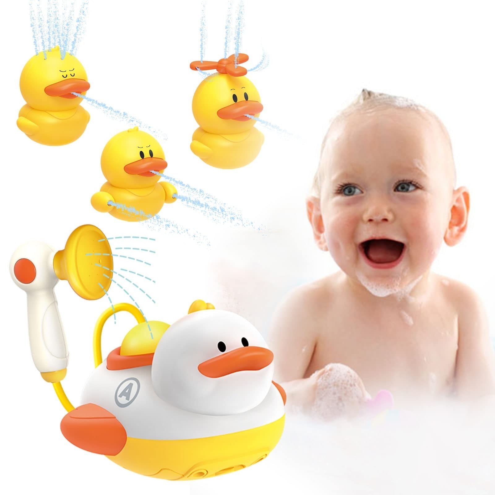Jucărie de Baie Rată Plutitoare cu 3 Rățuște Interschimbabile — Distracție Garantată! 🦆🛁 Secondary image
