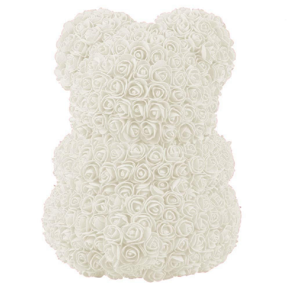 Ursuleț Decorativ din Trandafiri din Săpun Alb 25 cm — Cadou Romantic Elegant 💖🌹 Secondary image