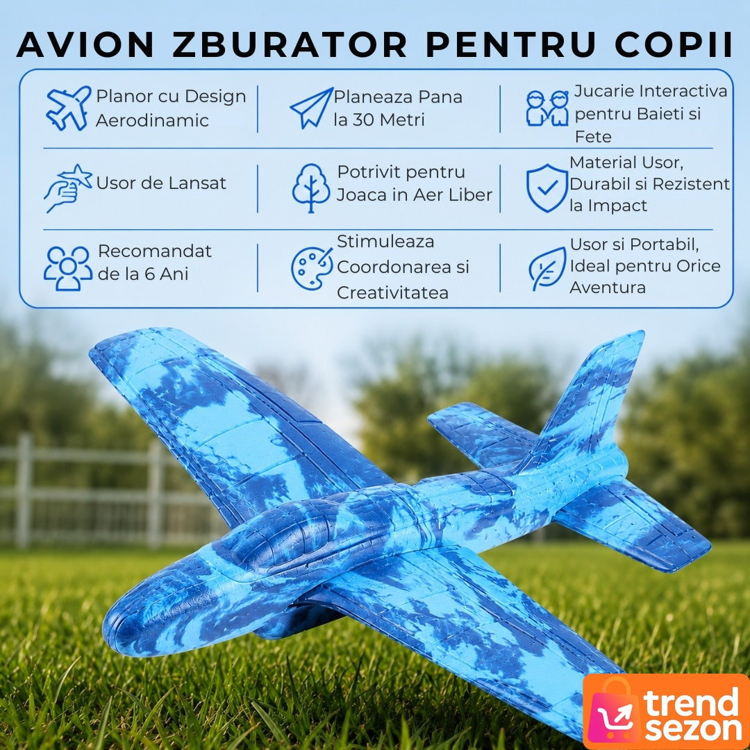 Avion Zburator Planor Albastru — Viteză și Distracție până la 30m ✈️💙 Secondary image