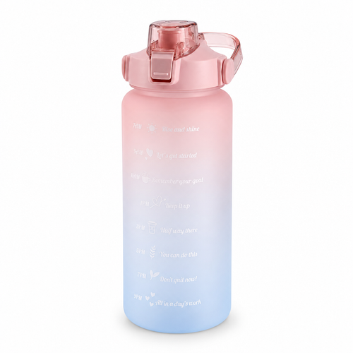 Bidon Fitness 2L Multicolor cu Duză și Mâner — Hidratare Motivantă 💧💪