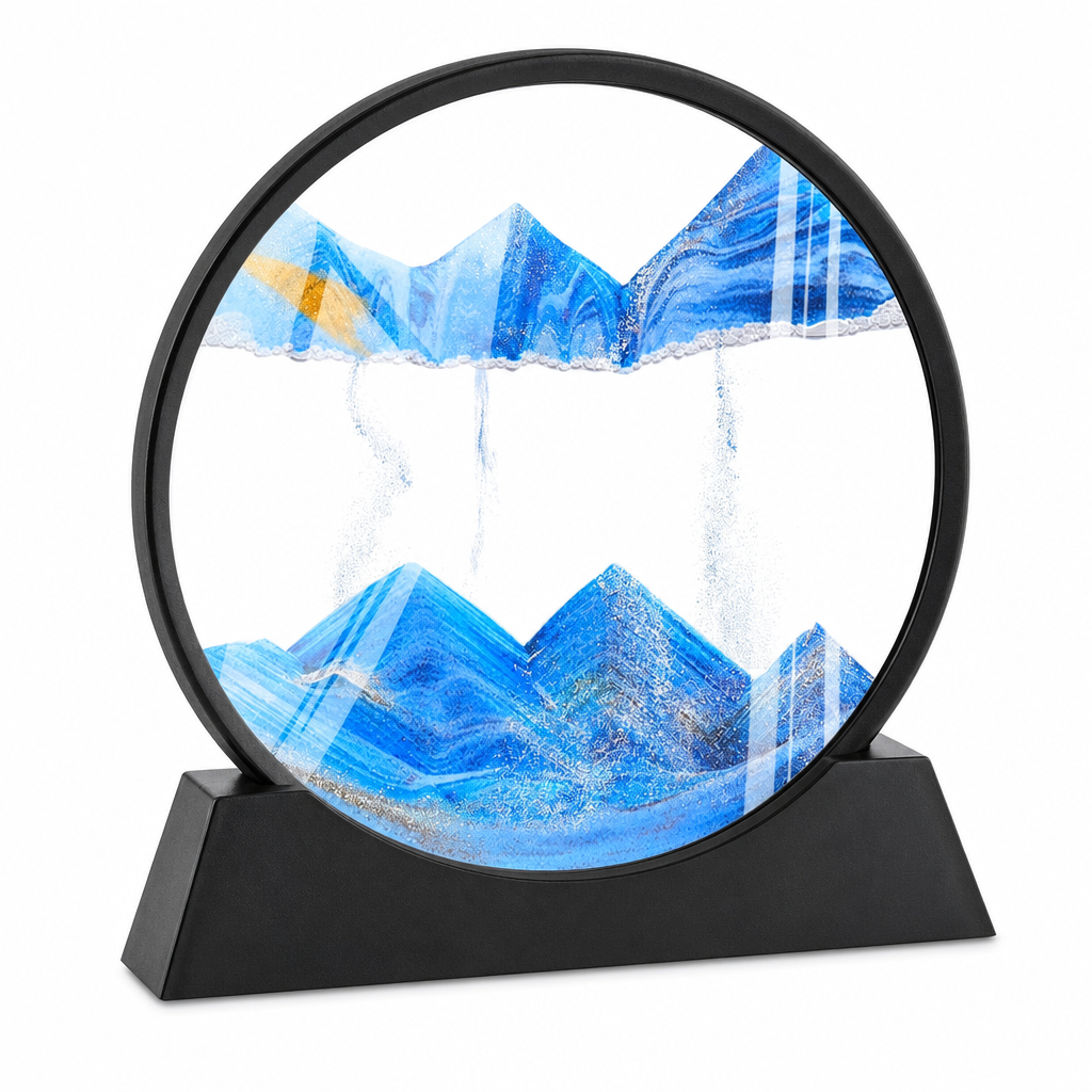 Obiect Decorativ Rotativ 3D cu Efect de Nisip — Relaxare Vizuală pentru Copii 🌌✨ Imagine principală a produsului