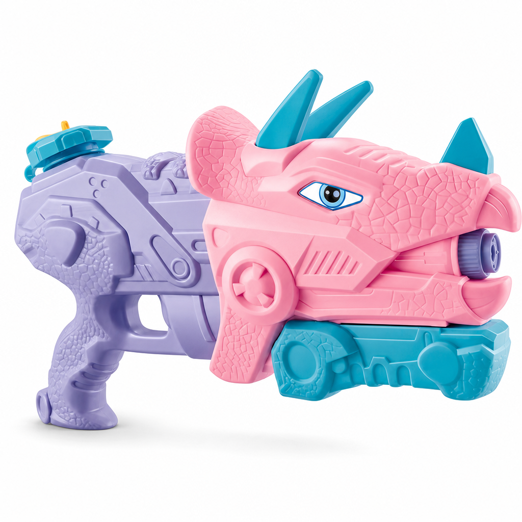 Pistol cu Apă Dinozaur Roz 640 ml — Distracție Acvatică Fără Limite! 🦕💦 Imagine principală a produsului