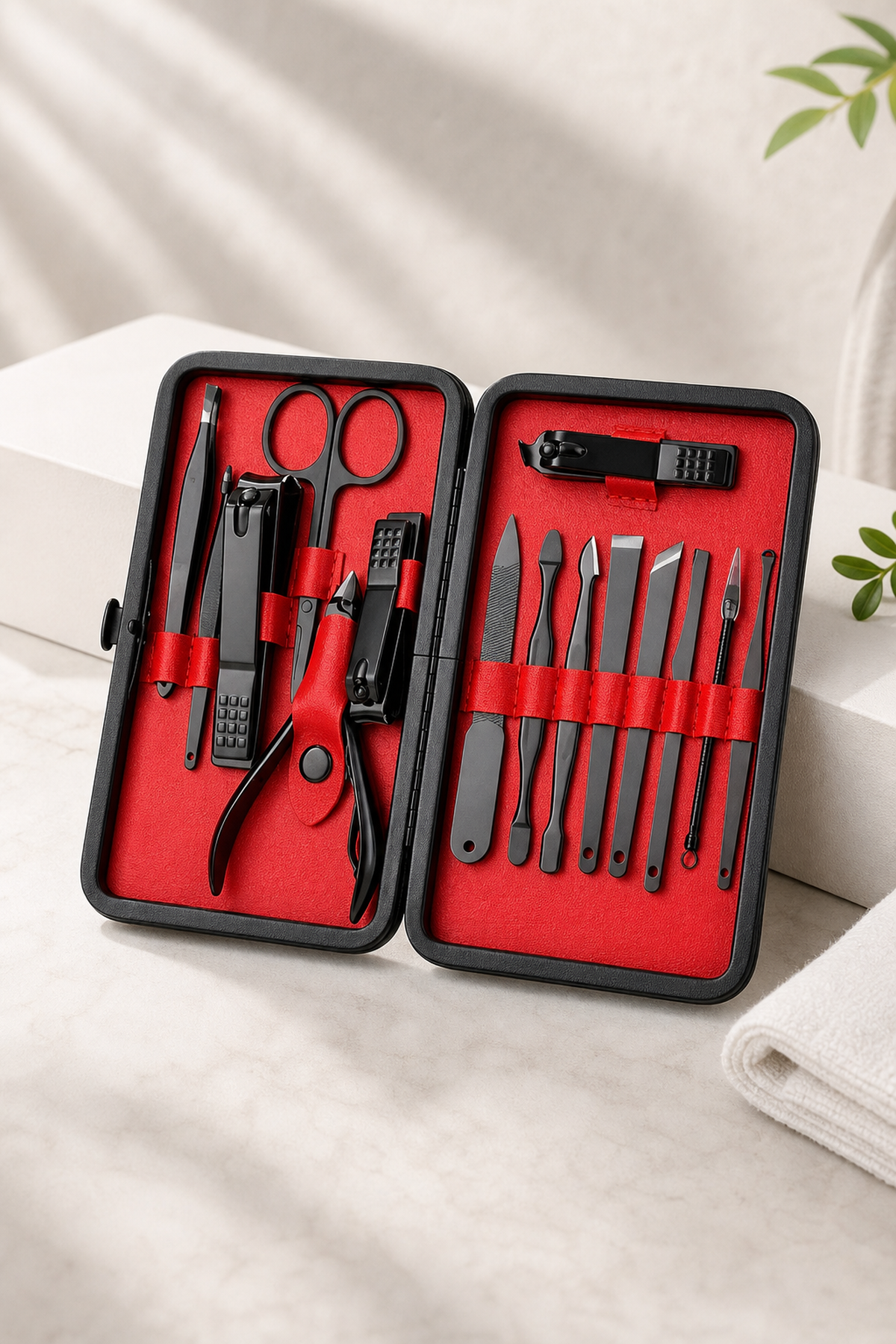 Set Manichiură și Pedichiură 15 Piese din Inox — Îngrijire Completă 🌟✂️