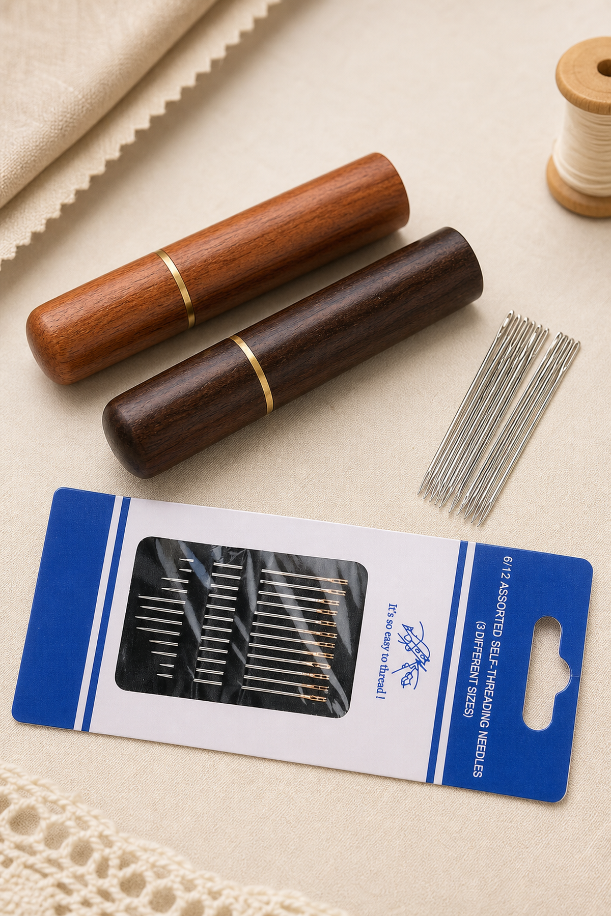 Set Ace de Cusut Inox cu Autofiletare 12 Piese — Ușor și Practic ✂️🧵 Imagine secundară a produsului