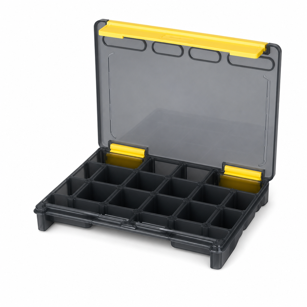 Cutie Pescuit Inclusivă din Plastic Rezistent 175x125x25 mm — Organizare Perfectă 🎣📦